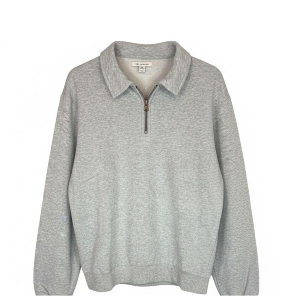 Free Assembly Quarter Zip Athleisure Sweatshirt‎ Women's XS Grey Pullover
